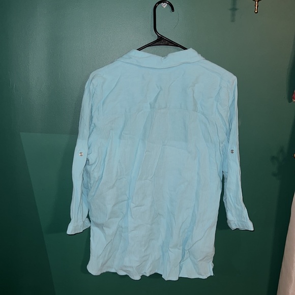 Denim & Co. Snap Button Down Shirt - Picture 2 of 6